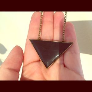 Gold tone enamel necklace